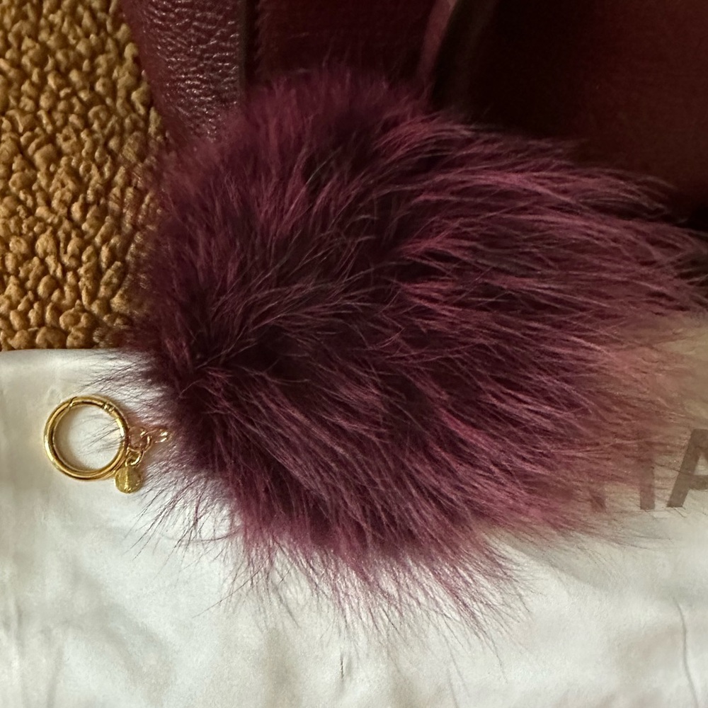 Michael Kors Burgundy Purse Pom